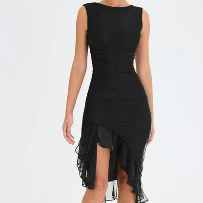 Ollure's Ruffle Midi Dress